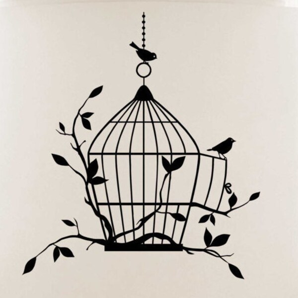 Bird Cage Wall Art Etsy