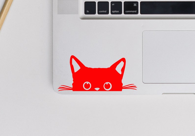 2x Peeking Cat Vinyl Decal original from 2018 Cat Sticker Kitten Decal Laptop Vinyl Transfer Car Sticker Cat Decals Cat Lover image 5