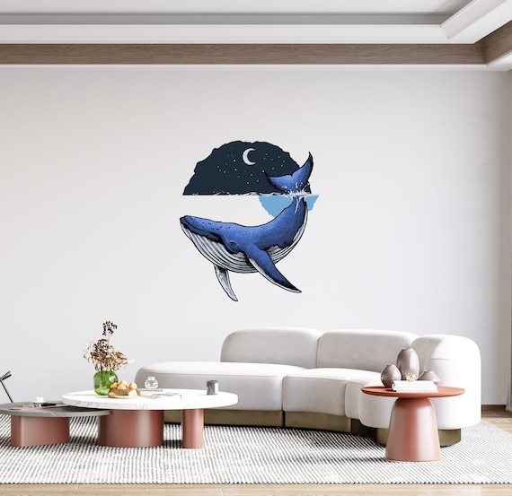 UNDER THE OCEAN GiaNT WALL DECALS 57 Sea Turtle Whales Dolphin Stickers Decor 