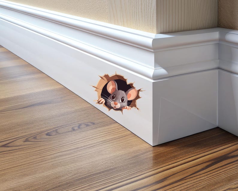 Mouse Skirting Board Sticker X2 - Thevinylcreations - Etsy
