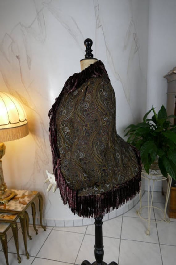 1880 Paisley Silk Dolman, antique dolman, antique