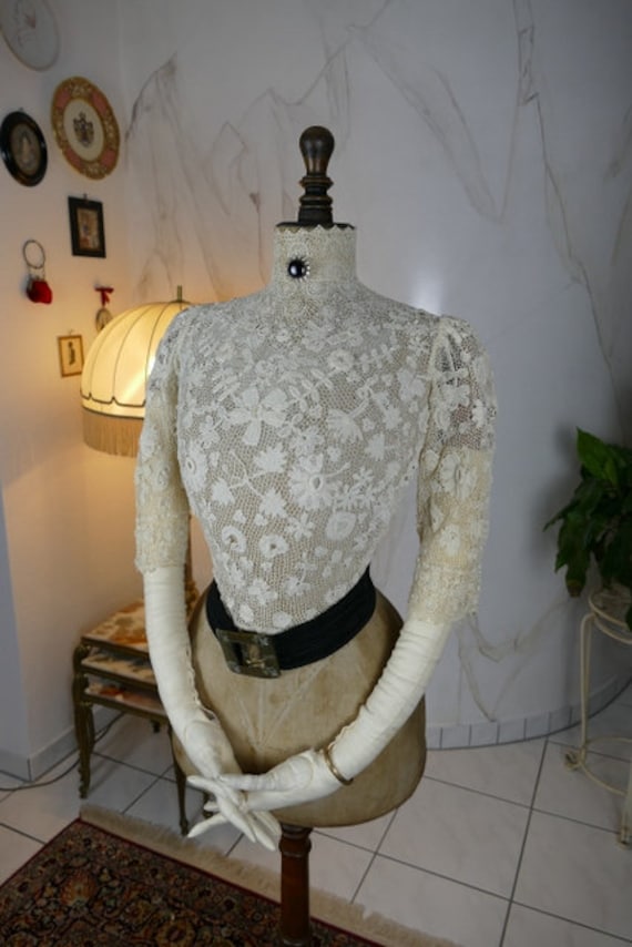 1904 Antique Blouse, Edwardian Blouse, Irish Croch