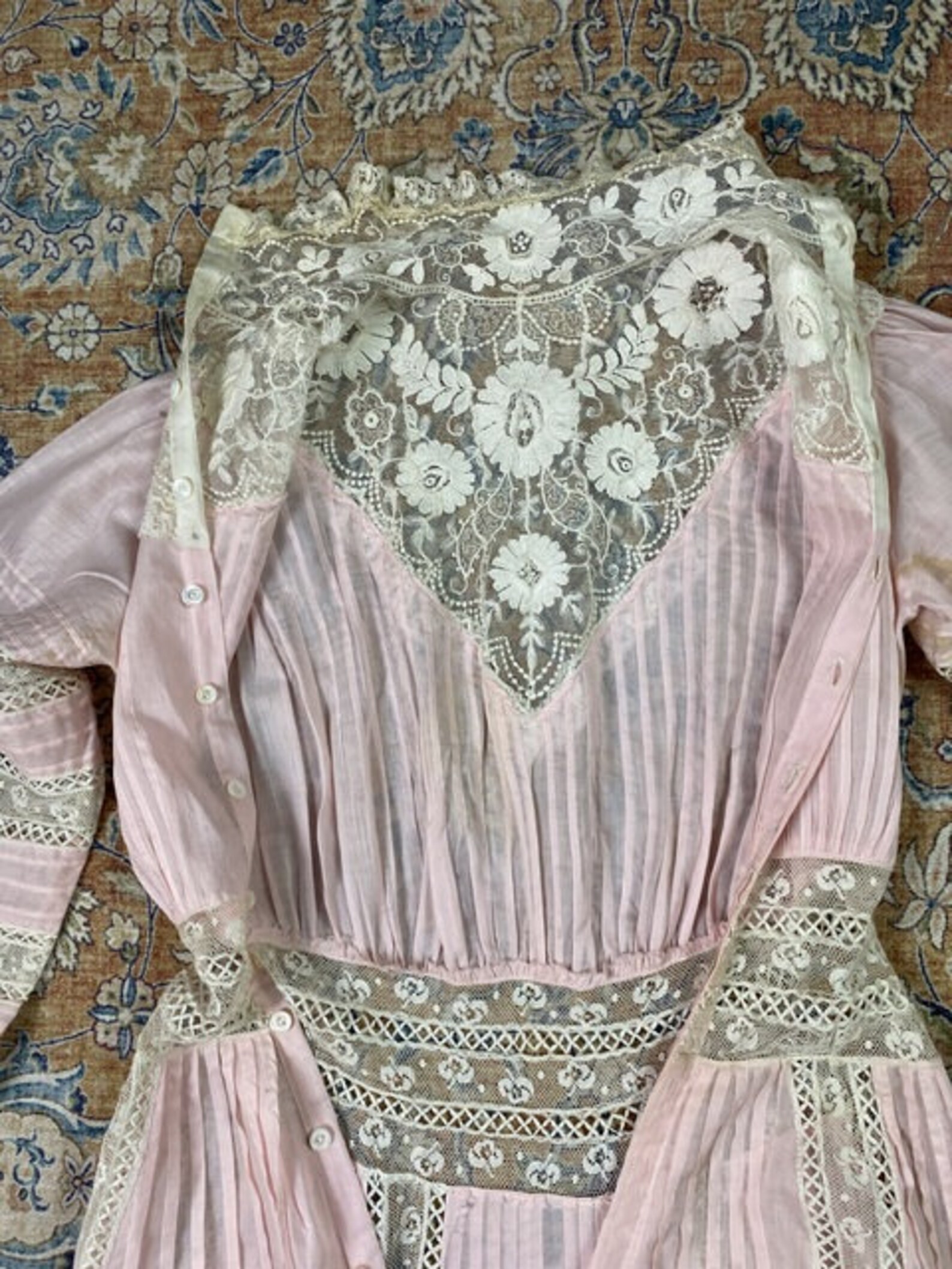 1899 Pink Tea Dress Antique Dress Antique Gown Victorian | Etsy