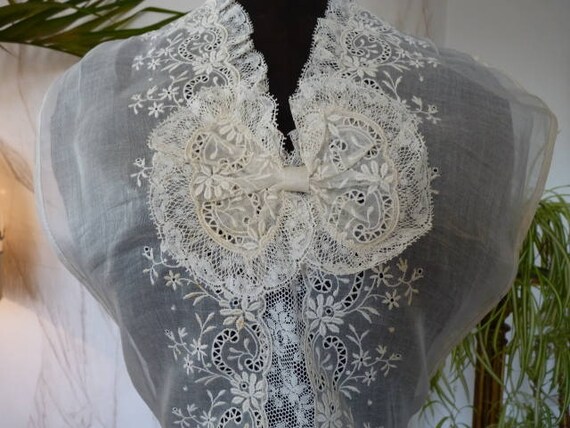 1890 Antique Plastron, Victorian Plastron, antique