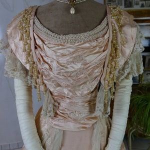 1898 LARUE Ball Gown, Bordeaux-biarritz, Antique Ball Gown, Antique ...