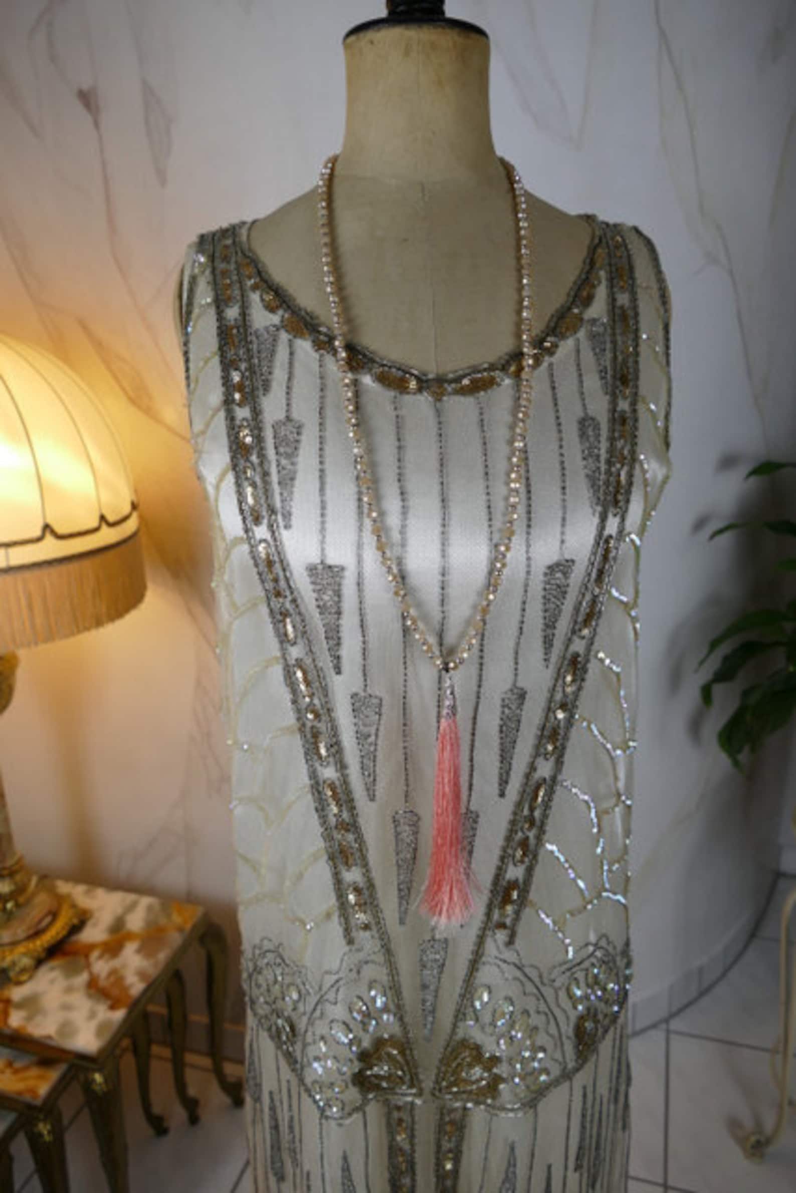 1920s Flapper Evening Dress, Antique Dress, Charleston Dress, Antique ...