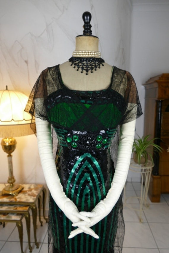 1912 Evening Dress, antique dress, Edwardian Dress