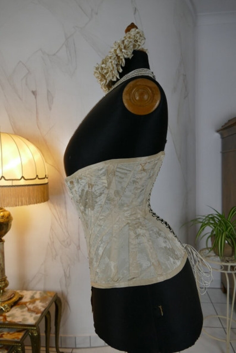 San Sebastian antique corset Spain Victorian Corset ON SALE 1898 Corset antikes Korsett Wedding Corset bridals c Victoria Goicoechea