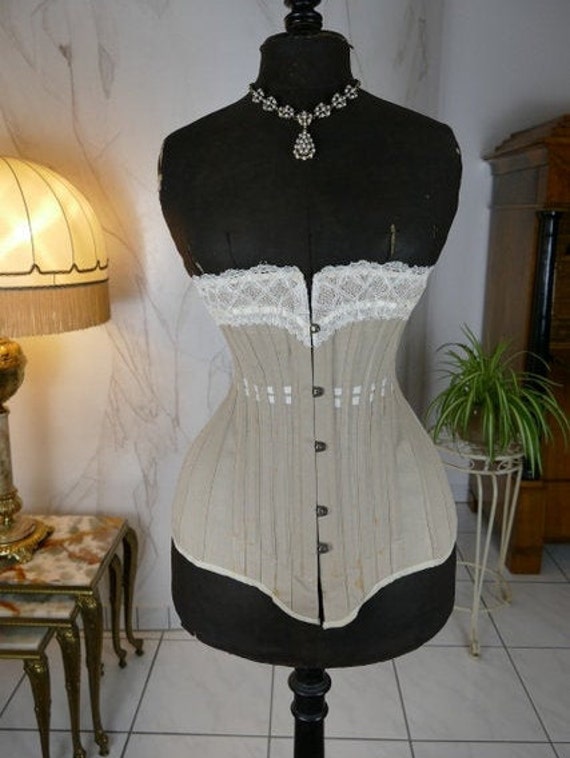 1889 Corset, antique Corset, Victorian Corset, Far