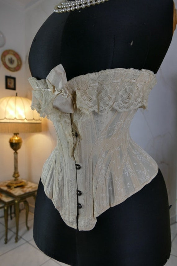 1901 HER LADYSHIP Silk Corset, antique corset, Edw