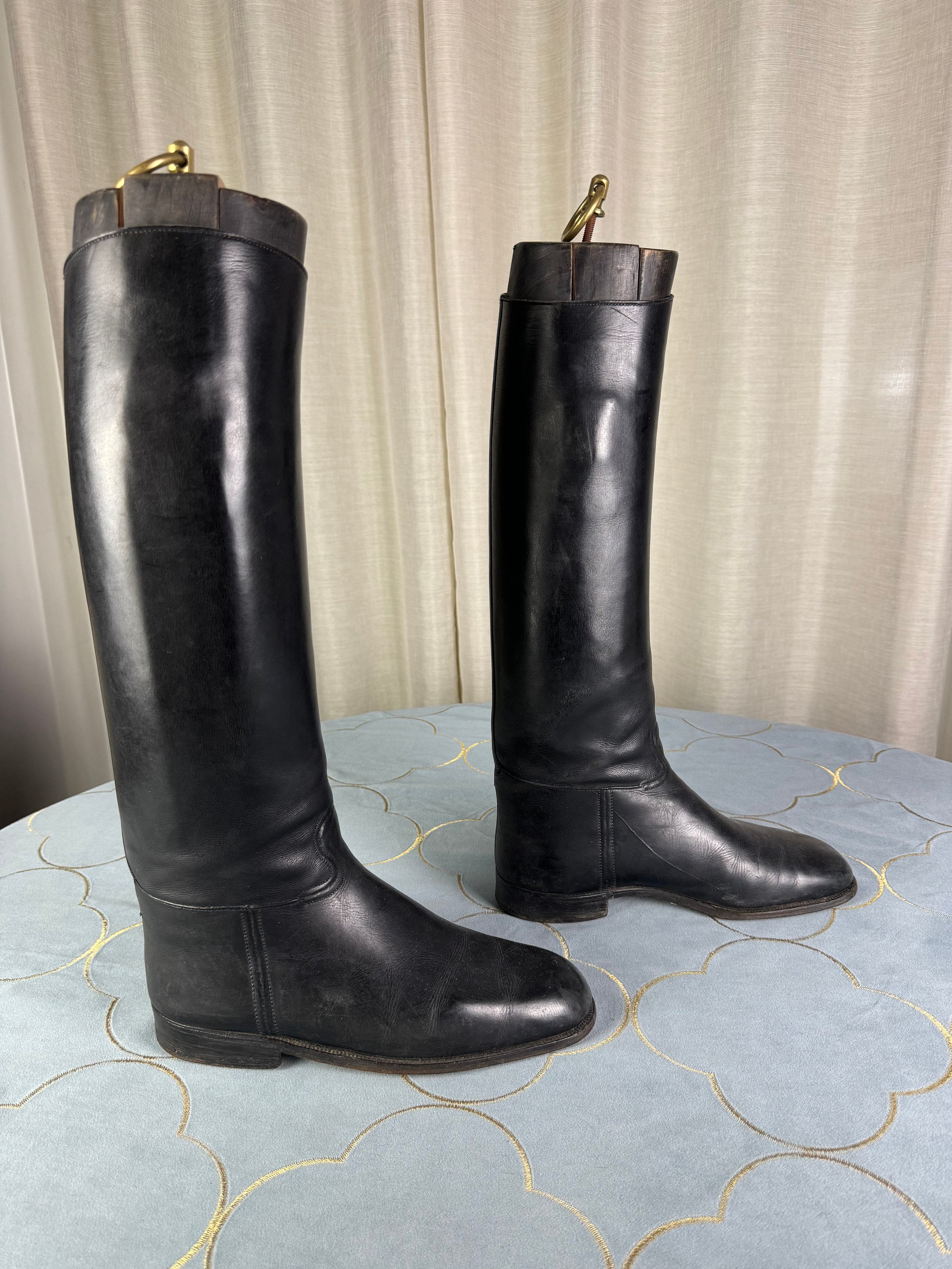 BREITSPRECHER Riding Boots, Berlin, 1910, antique boots, german boots, antike Reitstiefel, purveyor to the court, Hoflieferant, Kaiserhaus