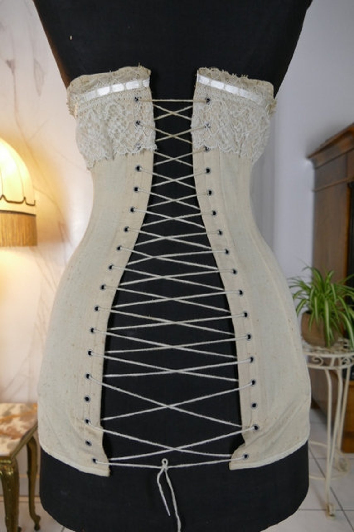 ON SALE 1902 Corset antique corset Edwardian Corset antieke Etsy