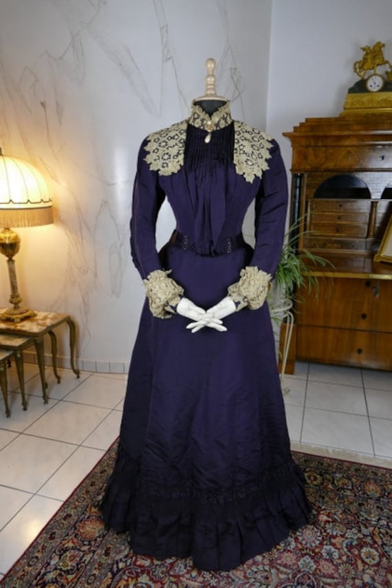 1898 MADAME PERCY Visiting Gown, antique dress, a… - image 3