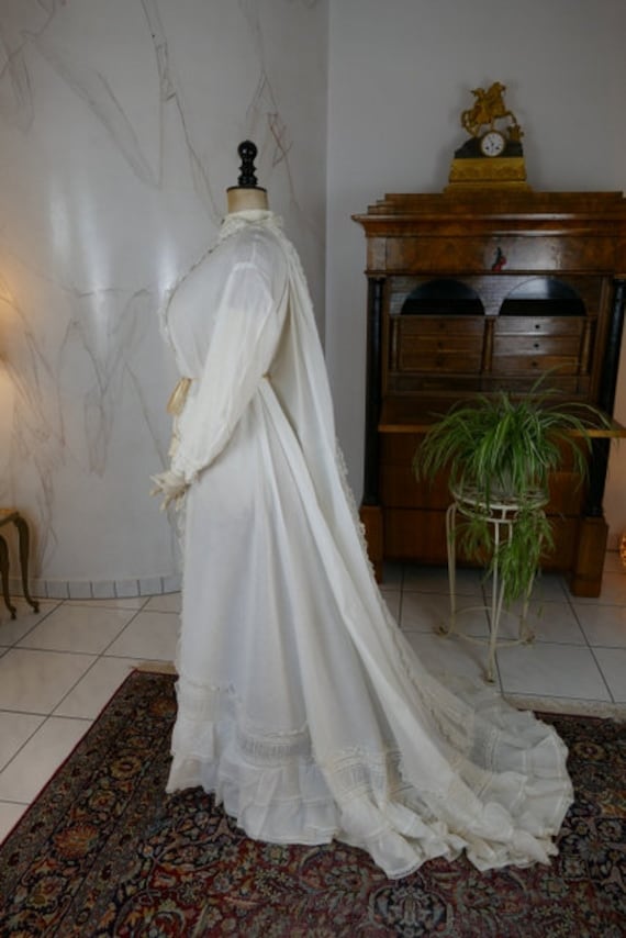 1875 Boudoir Robe, antique boudoir dress, antique
