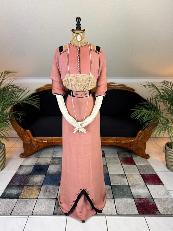 THERESE BLANCHET Elegant Day Dress, Paris, 1912, Antique Dress