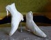 1875 Wedding Cotton Sateen Lace Boots, antique shoes, antique boots, wedding dress, Victorian shoes, ca. 1875 