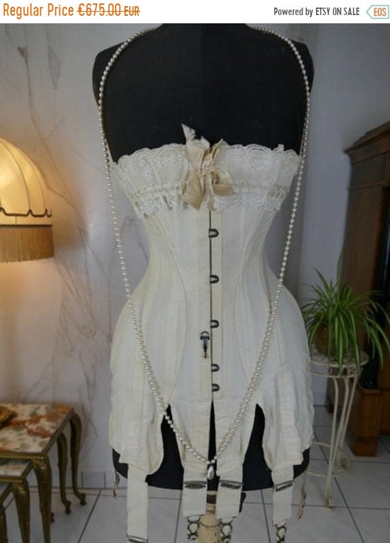 ON SALE 1912 Corset Edwardian Corset antique corset Redfern | Etsy