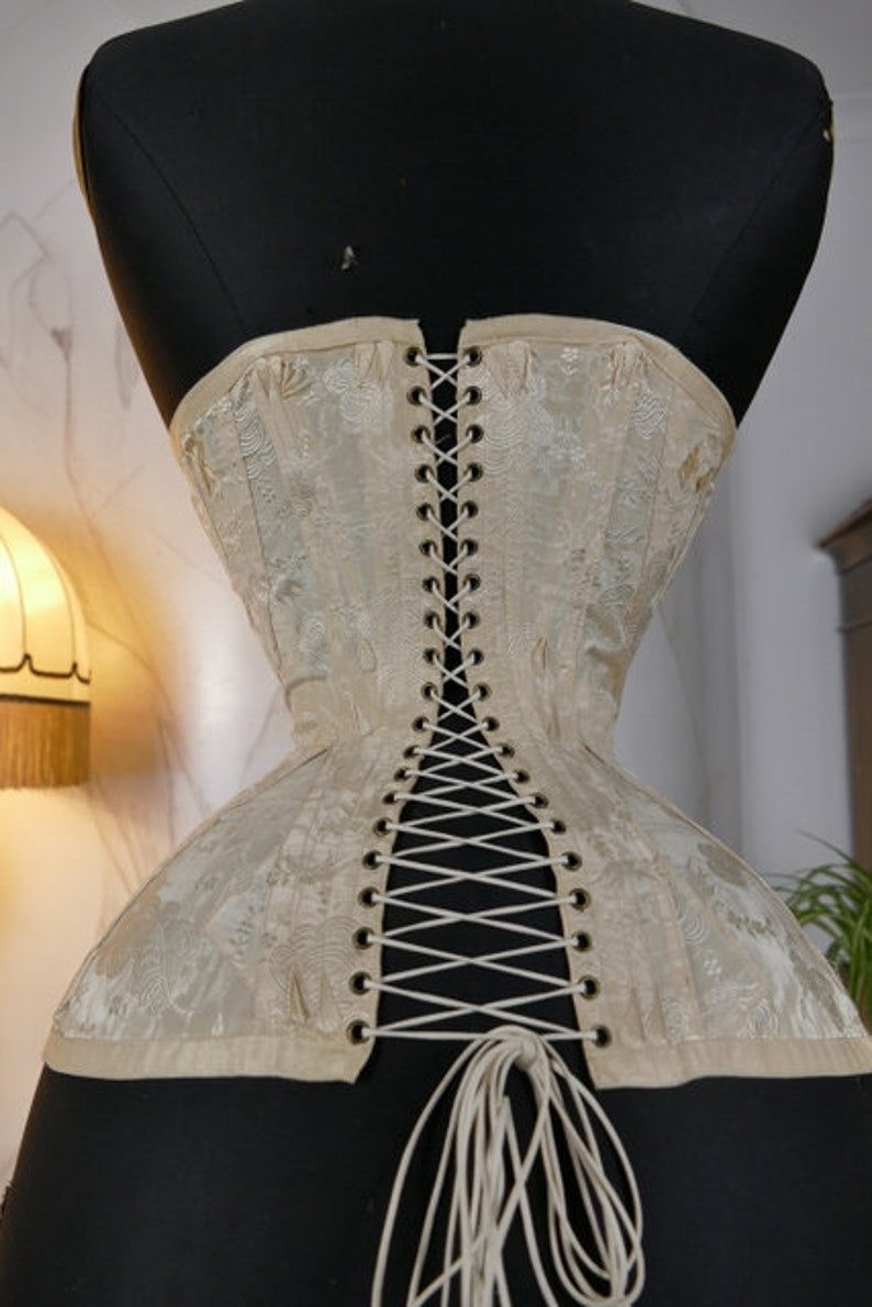 San Sebastian antique corset Spain Victorian Corset ON SALE 1898 Corset antikes Korsett Wedding Corset bridals c Victoria Goicoechea