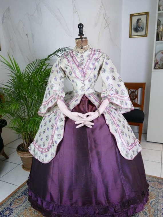 1858 Reception Gown Scotland Antique 