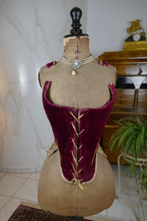 1740 Rococo Stays, Rococo Corset, antique corset,