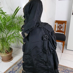 1885 SAVARRE Reception Gown, Paris, antique bustle dress, bustle gown, Victorian dress, antikes Kleid, robe ancien