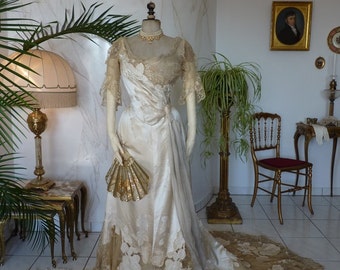 1898 WORTH Evening Gown, House of Worth, Victorian Dress, Antique Dress, Antique Gown, Paris, ca. 1898