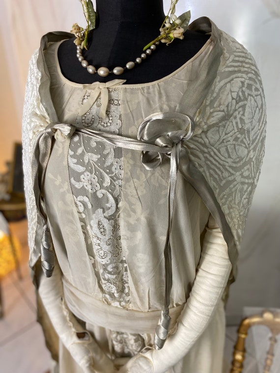 1927 Wedding Dress, antique wedding gown, flapper… - image 6