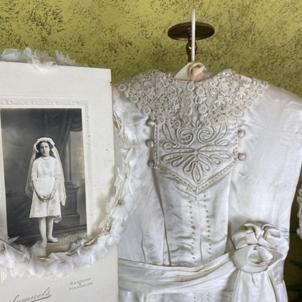 1912 communion dress, antique dress, antique childrens dress, children*s clothing, antikes Kinderkleid, Kommunion
