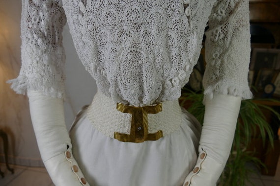 1910 Blouse, antique Blouse, Edwardian Blouse, Cr… - image 3