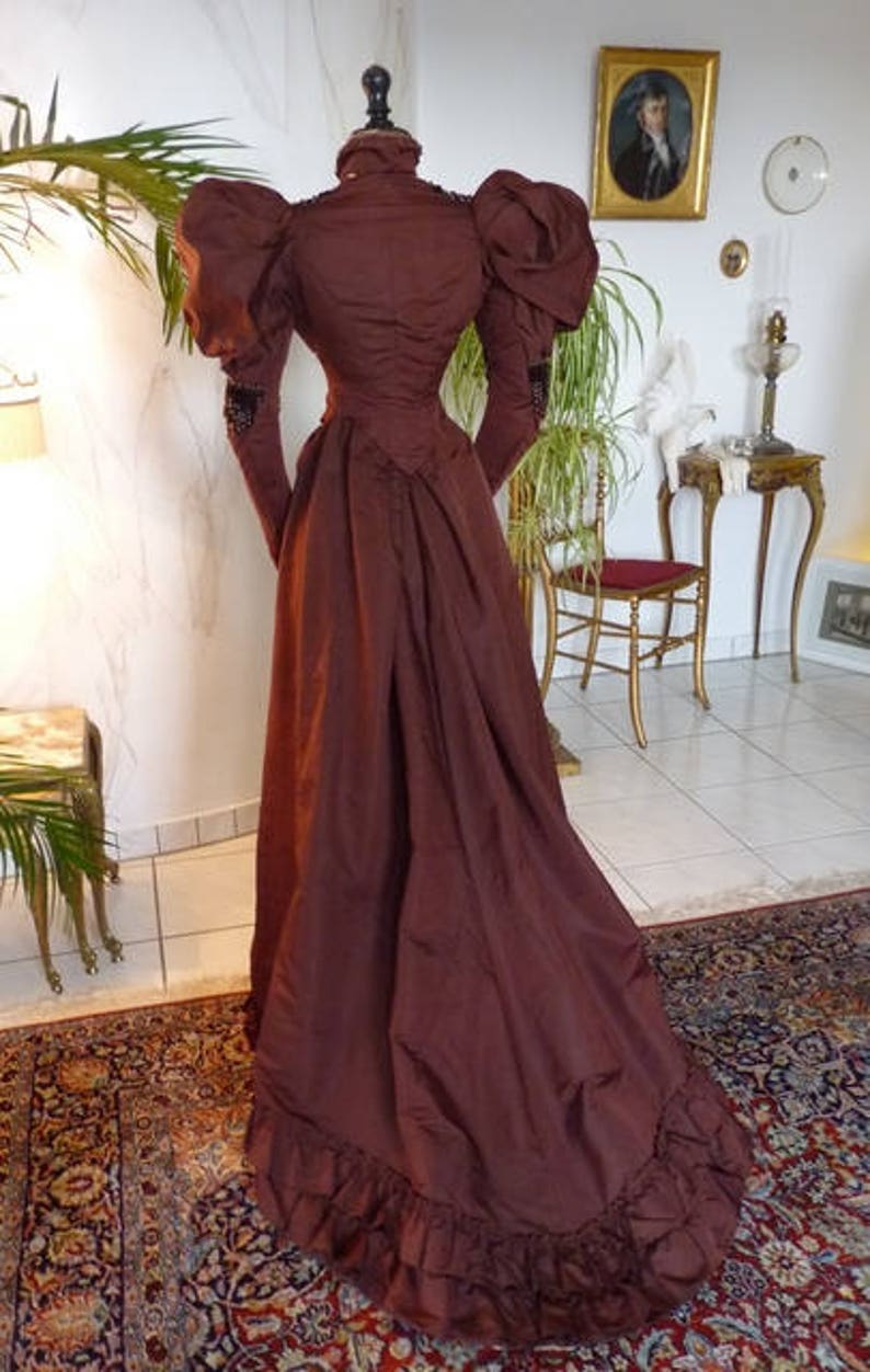 1895 Afternoon Dress antique dress Victorian Dress Etsy