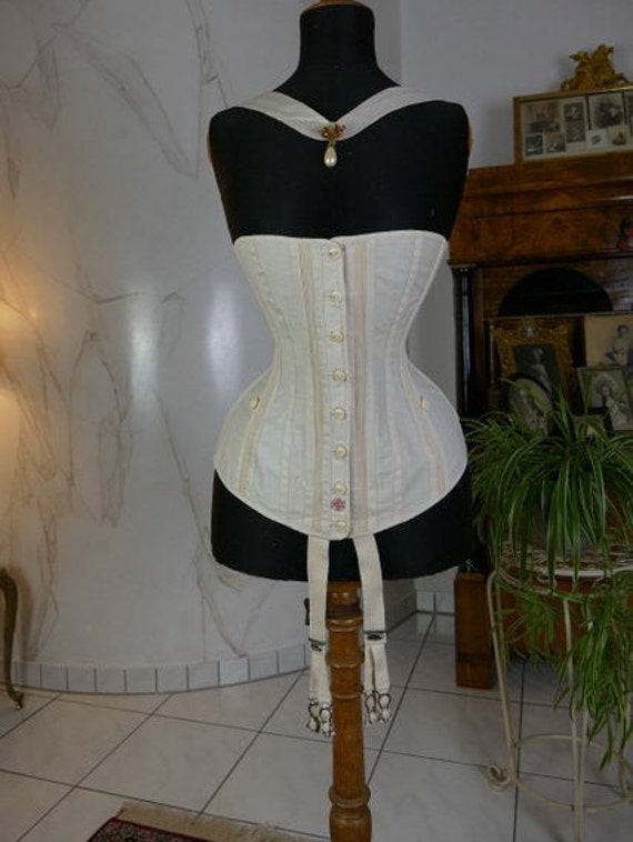 1890 IDEAL Corset, antique corset, Victorian Corse