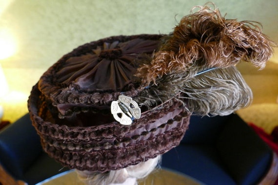 1908 Hat, Edwardian Hat, antique hat, antiker Hut