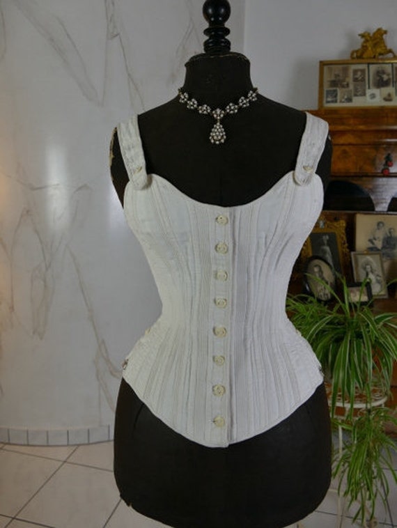 1880s FERRIS Corset, antique corset, Victorian cor