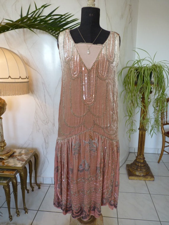 1920 Flapper Dress, Antique Dress, Charleston Dres