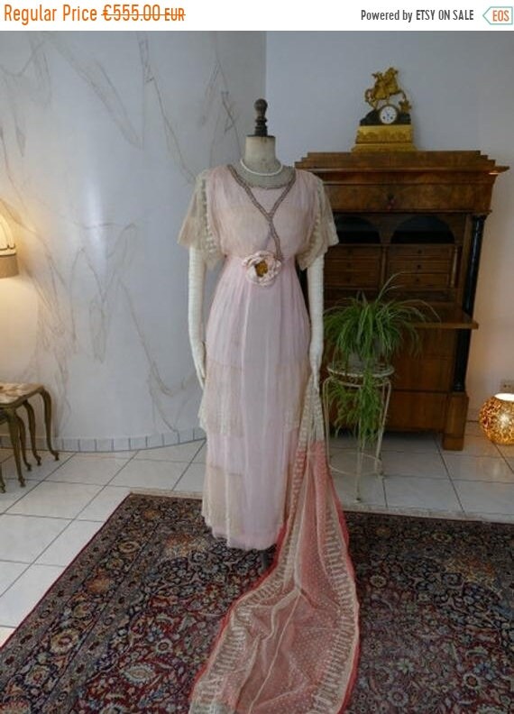 ON SALE 1910 MAISON Teuly Evening Dress, Toulouse,