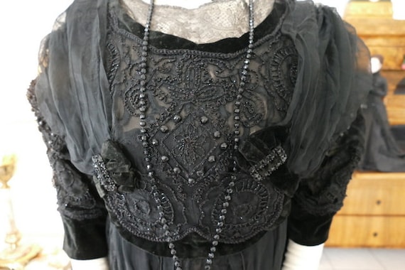 1908 Evening Dress, antique dress, antique gown,