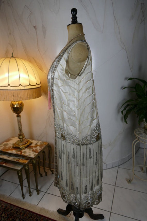 1920s Flapper Evening Dress, antique dress, Charl… - image 8