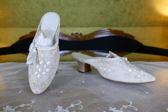 1904 Boudoir Slippers, antique slipper, antique sh