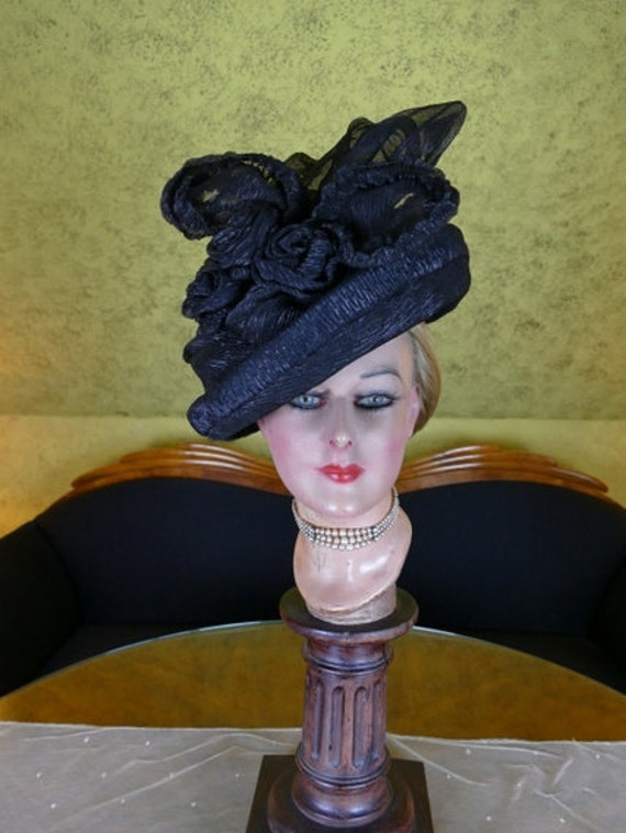 1904 Promenade Hat, antique hat, antiker Hut, Edwa