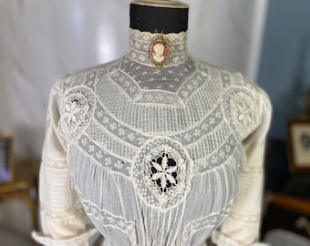 1900 Dress, antique dress, antique gown, Victorian dress, tea dress, garden party dress, Edwardian dress, summer dress