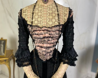 1896 Afternoon Dress, antique dress, antique gown, Victorian dress