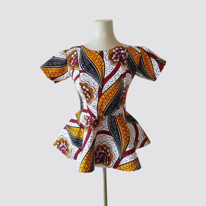 african traditional peplum tops