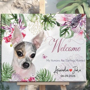 Wedding Welcome Sign with Pets