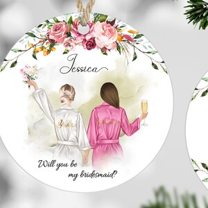 Personalized Bridesmaid Ornament: Maid of Honor Proposal Gift