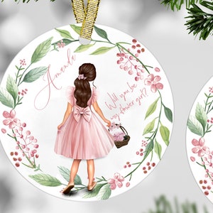 Personalized Flower Girl Proposal Ornament: Keepsake Gift