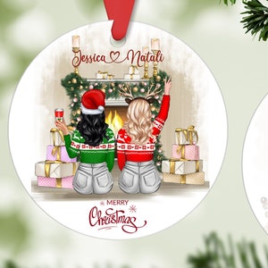 Soul Sister Gift, Best Friend Ornament, Double Sided Print