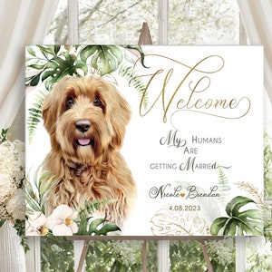 Tropical Pet Wedding Sign