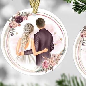 Personalized First Christmas Married Ornament: Newlywed Gift