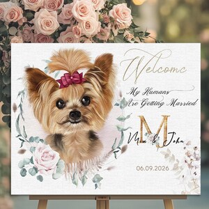 Romantic Personalized Pet Wedding Sign