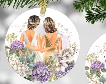 Mother of the Bride Ornament, Unique Wedding Keepsake